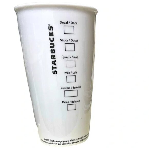 STARBUCKS 2016 Tall Coffee Tumbler Emulates Their Standard To-Go Cup. 12 oz - Picture 2 of 9